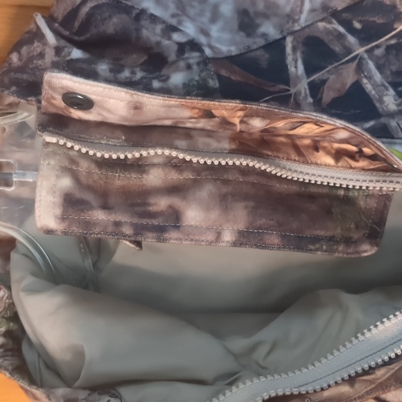 CABELA'S* dry fit camo jacket lined 6pckt zip/snap front dbl placket visor hood - Picture 11 of 16